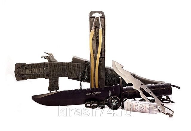 Нож для выживания HK5697 "Аллигатор", Pirat от компании Магазин сувениров и подарков "Особый Случай" в Челябинске - фото 1