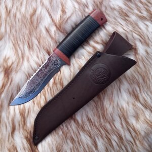 Нож кованый НС-28 Лесник (40Х10С2М) гравировка (Златоуст)