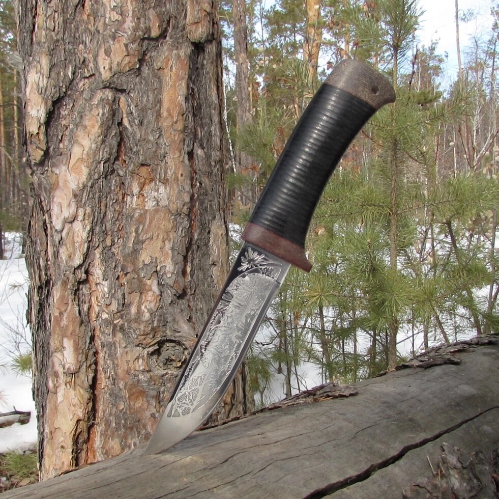 Нож туристический НС-16 сталь 40Х10С2М наборная кожа (Златоуст) от компании Магазин сувениров и подарков "Особый Случай" в Челябинске - фото 1