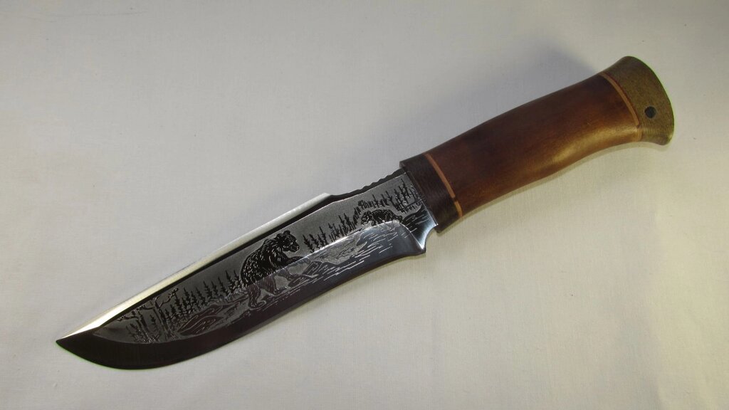 Нож туристический НС-24 Медведь (40Х10С2М) гравировка (Златоуст) от компании Магазин сувениров и подарков "Особый Случай" в Челябинске - фото 1