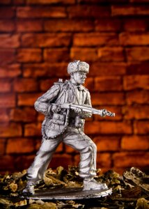 Оловянный солдатик Боец с огнеметом