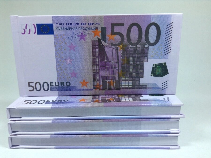 Отрывной блокнот 500 Евро от компании Магазин сувениров и подарков "Особый Случай" в Челябинске - фото 1