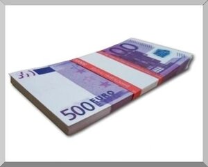 Пачка сувенирные деньги 500 евро