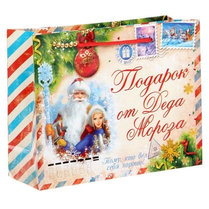 Пакет ламинат вертикальный "Подарок от Деда Мороза", MS от компании Магазин сувениров и подарков "Особый Случай" в Челябинске - фото 1