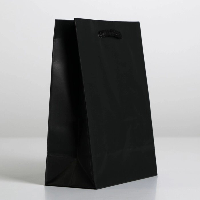 Пакет ламинированный «Чёрный», MS 18х23х8 см от компании Магазин сувениров и подарков "Особый Случай" в Челябинске - фото 1
