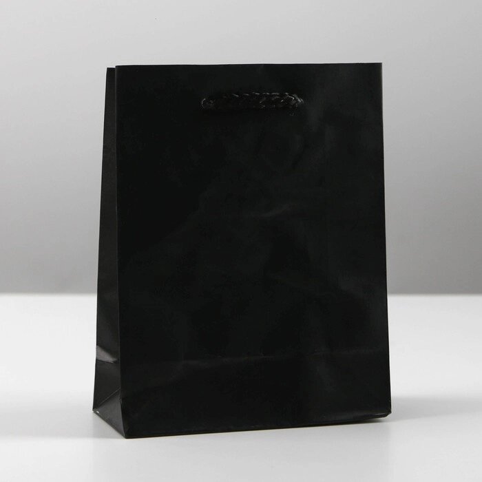 Пакет ламинированный «Чёрный», S 12х15х5,5 см от компании Магазин сувениров и подарков "Особый Случай" в Челябинске - фото 1