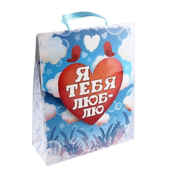 Пакет ламинированный конверт «Я тебя люблю», ML 23  27  8 см от компании Магазин сувениров и подарков "Особый Случай" в Челябинске - фото 1