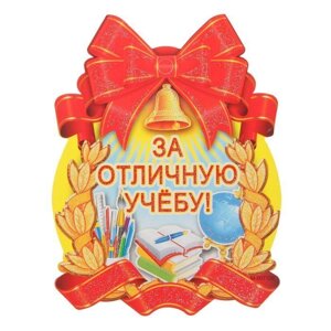 Медаль "За отличную учебу!" красная лента в Челябинской области от компании Магазин сувениров и подарков "Особый Случай" в Челябинске