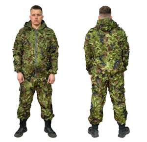 Камуфляжный костюм снайпера и разведчика для выполнения боевых заданий в полевых условиях в любое время года