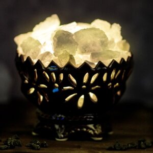 Соляной светильник "Круглый" малый острый керамика 16 х 16 см