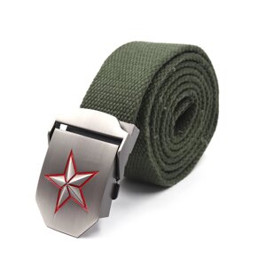 Тактический ремень "Cледопыт-Звезда", 1400х36 мм, текстиль, зеленый