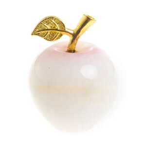 Сувенир "Яблоко" оникс бело-розовый 3,9х5,2 см