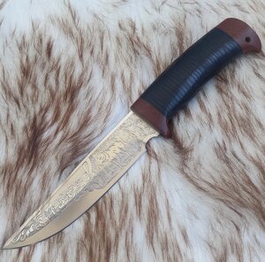 Туристический нож НС-19 кованый на клинке гравировка (Златоуст)