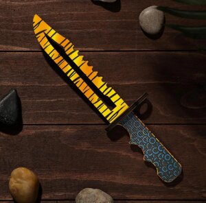 Сувенир деревянный «Штык нож», жёлтый леопард