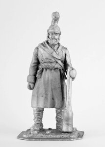 Оловянный солдатик Партизан с дубиной