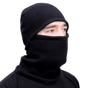 Теплая флисовая маска балаклава (чёрная)
