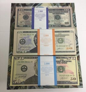 Набор Сувенирные деньги №6 (10, 20, 50 долларов)