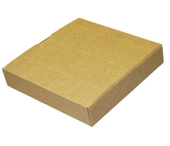 Коробка крафт из рифлёного картона, 15,5 х 15,5 х 3 см - сравнение