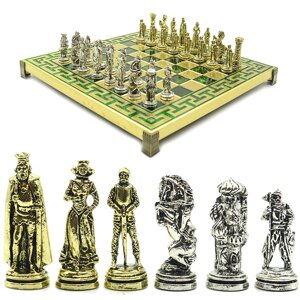 Шахматы с металлическими фигурами "Средневековье" 275*275мм.
