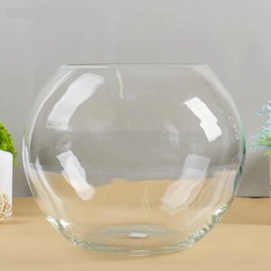Стеклянная ваза "Шаровая" горл. d-15.5см, 23х21 см, 7,5л 2071