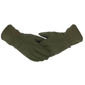 Зимние тактические перчатки Soft Shell (олива) XL