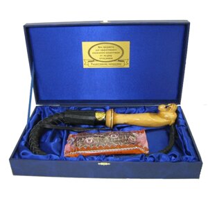 Подарочный набор "Кнут и пряник" с резной ручкой Р08-015