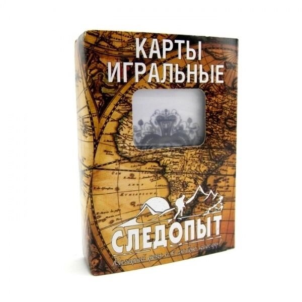 Карты игральные &quot;СЛЕДОПЫТ&quot;, влагостойкие, пластик, 54 шт. - Россия