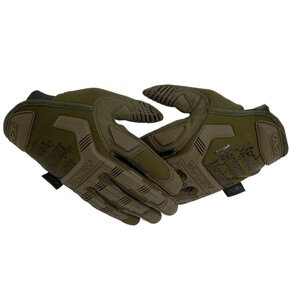 Тактические перчатки Mechanix Wear (хаки-олива) XL (24-27 см)