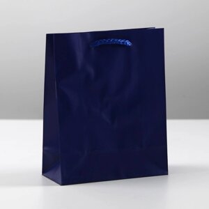 Пакет ламинированный «Синий», S 12х15х5,5 см
