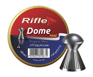 Пуля пневматическая RIFLE Field Series Dome 4,5 мм. 0,51 гр. 500 шт.