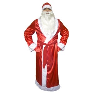 Карнавальный костюм "Дед Мороз", атлас, р. 44-46, рост 170 см