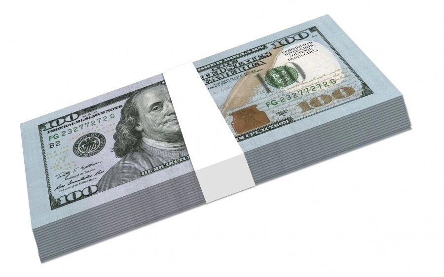 Сувенирные деньги новые 100 долларов - фото