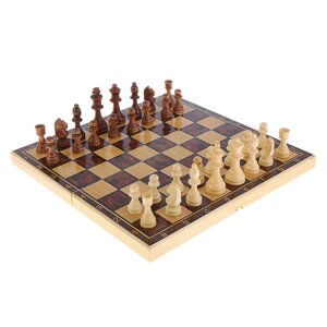 Набор 3 игры "Классика" (шахматы, нарды шашки, игральная складная доска 40 x 40)