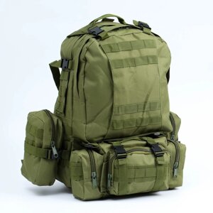 Тактический армейский рюкзак с дополнительными отделениями хаки (35-40 л.)