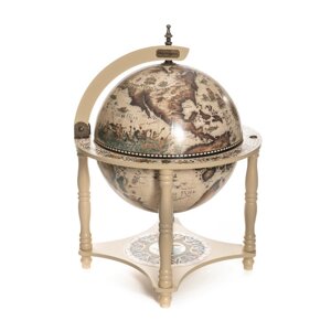 Глобус-бар настольный, сфера 33 см. светлый, Ptolemaeus