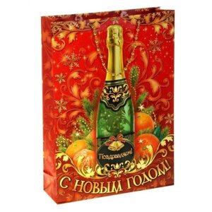 Пакет ламинат L "Шампанское" в Челябинской области от компании Магазин сувениров и подарков "Особый Случай" в Челябинске