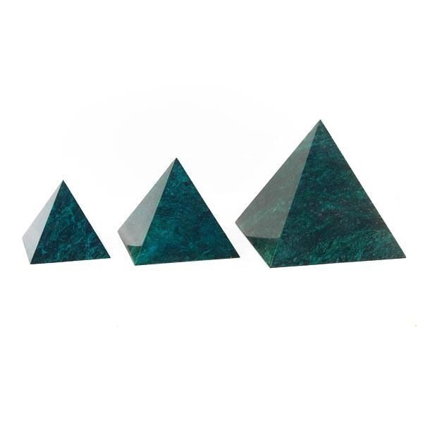 Пирамида из натурального камня (змеевик) 6,5 см. - фото