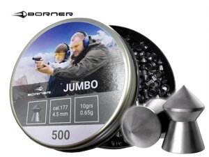 Пуля пневматическая Borner "Jumbo", 4,5 (500 шт.) 0,65 гр.