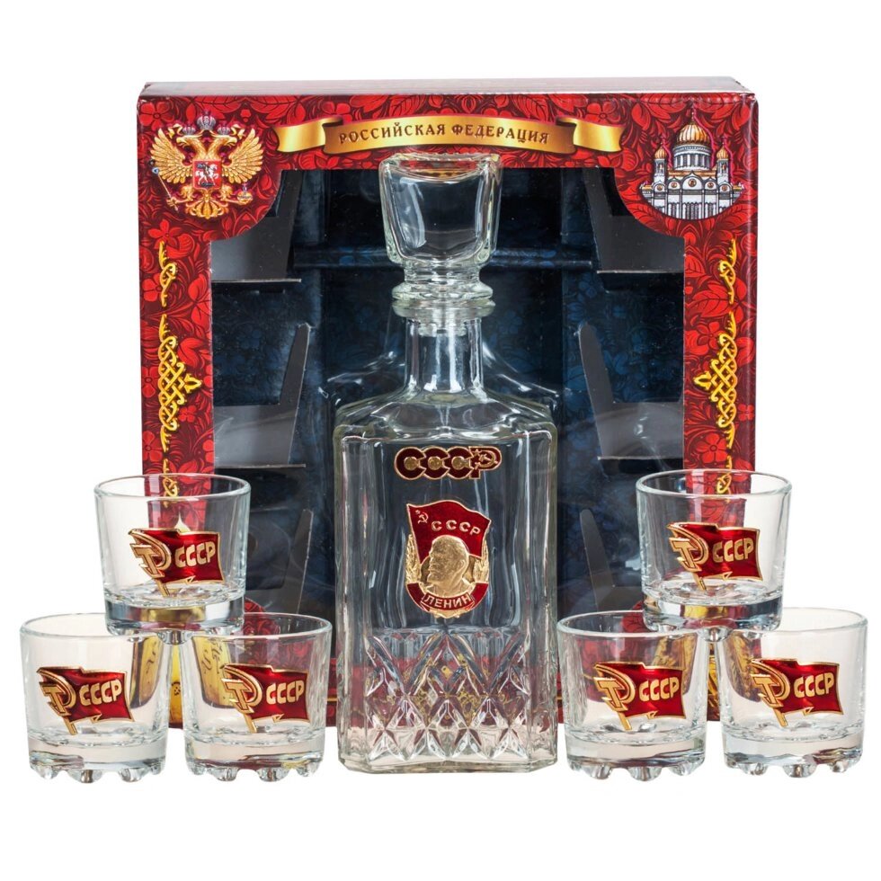 Подарочный набор для спиртного «СССР» от компании Магазин сувениров и подарков "Особый Случай" в Челябинске - фото 1