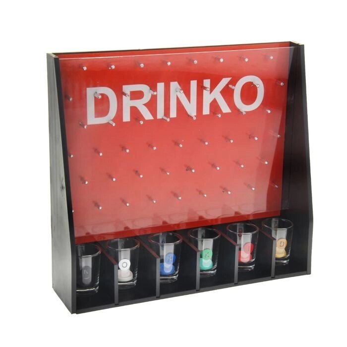 Пьяная игра "Drinko", 6 стопок, 26х28 см от компании Магазин сувениров и подарков "Особый Случай" в Челябинске - фото 1