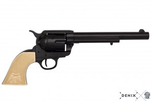 Револьвер Кольт Colt Peacemaker калибр .45, 7,5' США 1873 г., рукоять "под кость", Denix