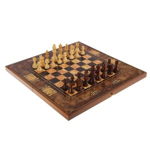 Шахматы большие "Морская карта", игральная доска 50 x 50 см.