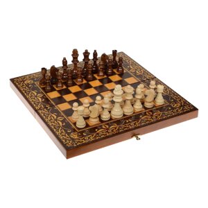 Шахматы с доской "Дракон", игральная доска 40 x 40 см.
