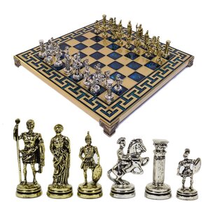 Шахматы с металлическими фигурами "Греко-римские воины" 275*275 мм. Marinakis