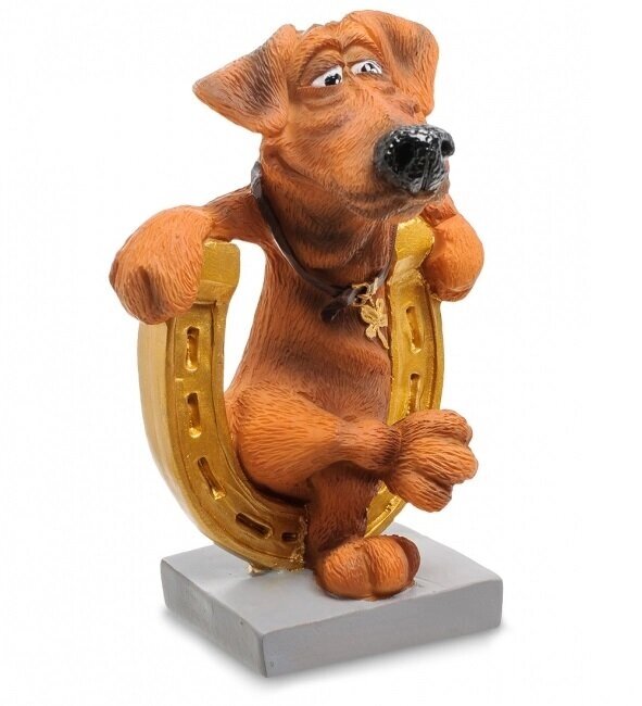 Статуэтка Собака "Подкова на счастье" (W. Stratford) от компании Магазин сувениров и подарков "Особый Случай" в Челябинске - фото 1