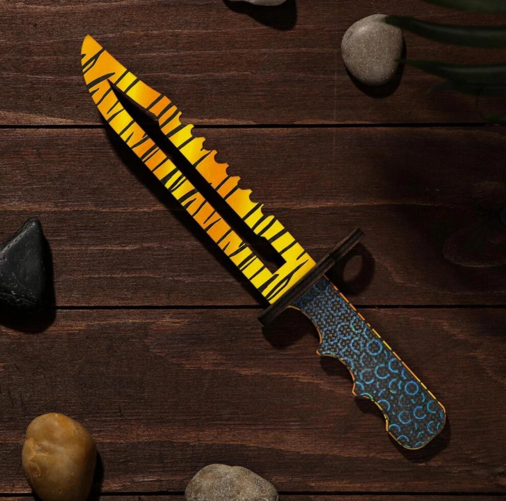 Сувенир деревянный «Штык нож», жёлтый леопард от компании Магазин сувениров и подарков "Особый Случай" в Челябинске - фото 1