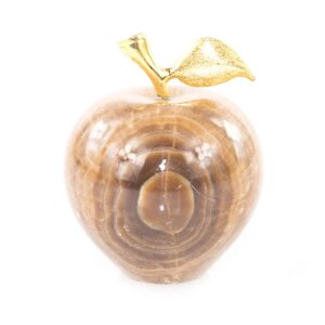 Сувенир "Яблоко" камень оникс коричневый 6,5х8 см (2,5)