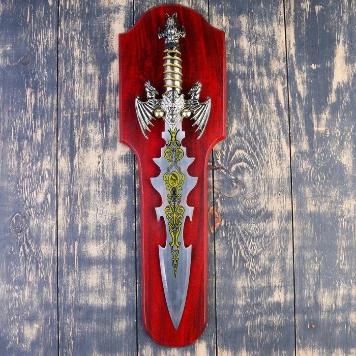 Сувенирный меч на планшете, цветное нанесение на лезвии, 52 см от компании Магазин сувениров и подарков "Особый Случай" в Челябинске - фото 1