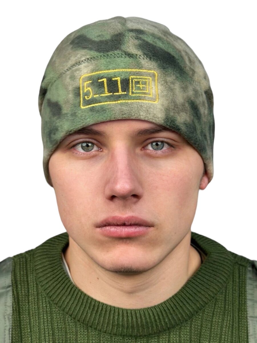 Теплая флисовая шапка 5.11 Tactical (Защитный камуфляж) от компании Магазин сувениров и подарков "Особый Случай" в Челябинске - фото 1