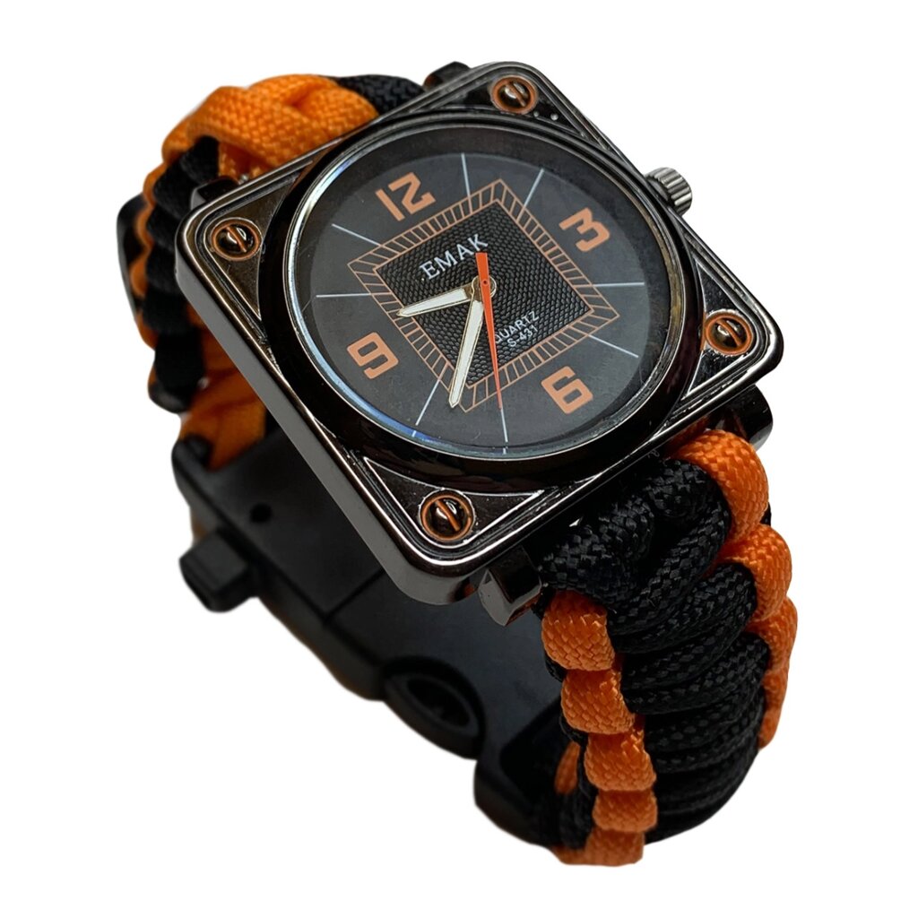 Туристические часы EMAK с браслетом из паракорда от компании Магазин сувениров и подарков "Особый Случай" в Челябинске - фото 1